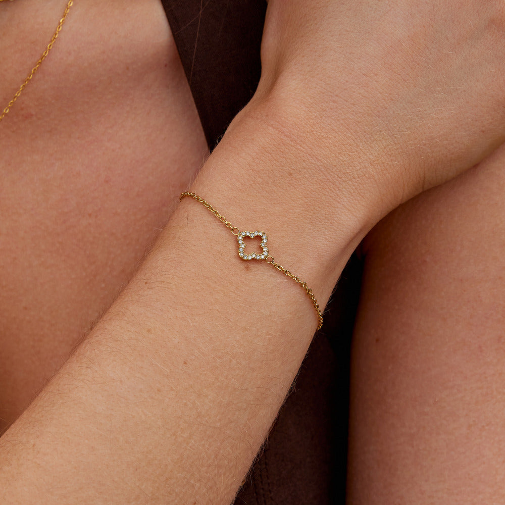 Clover Pave Bracelet – FIORENE