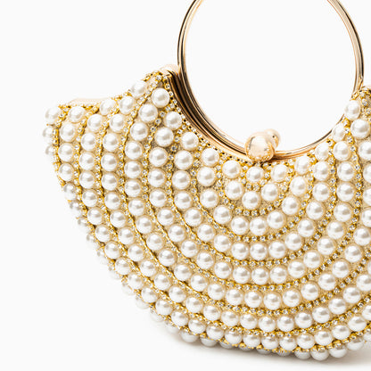 Opulent Pearl Hand Bag - FIORENE