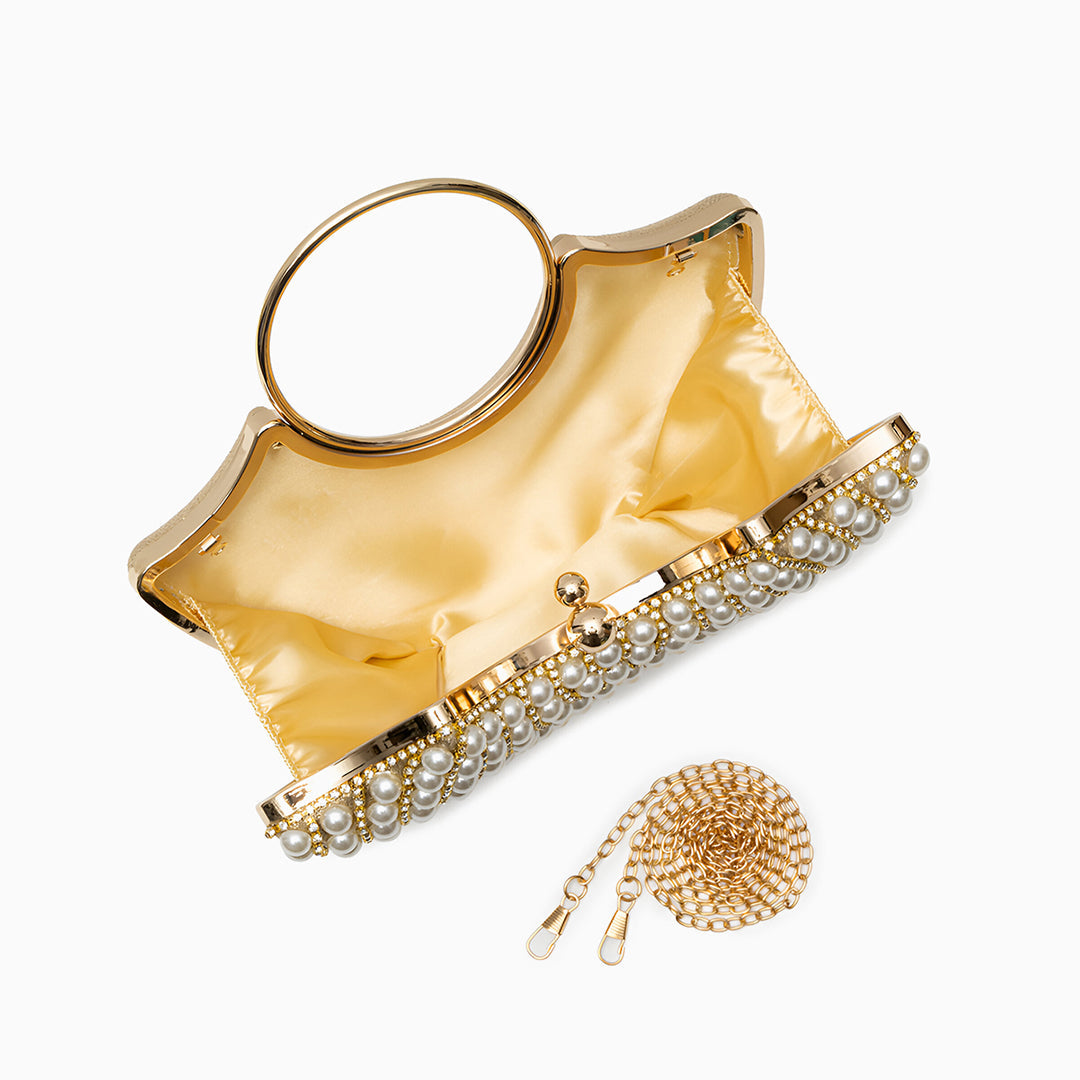 Opulent Pearl Hand Bag - FIORENE