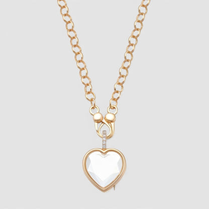 Heart Keepsake Charm Locket Necklace
