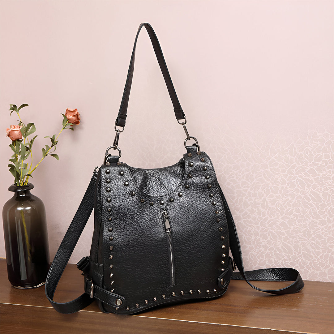 Studded Rebel Zip Backpack – FIORENE