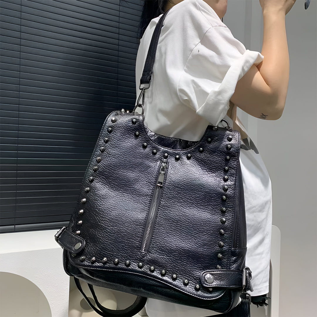 Studded Rebel Zip Backpack – FIORENE