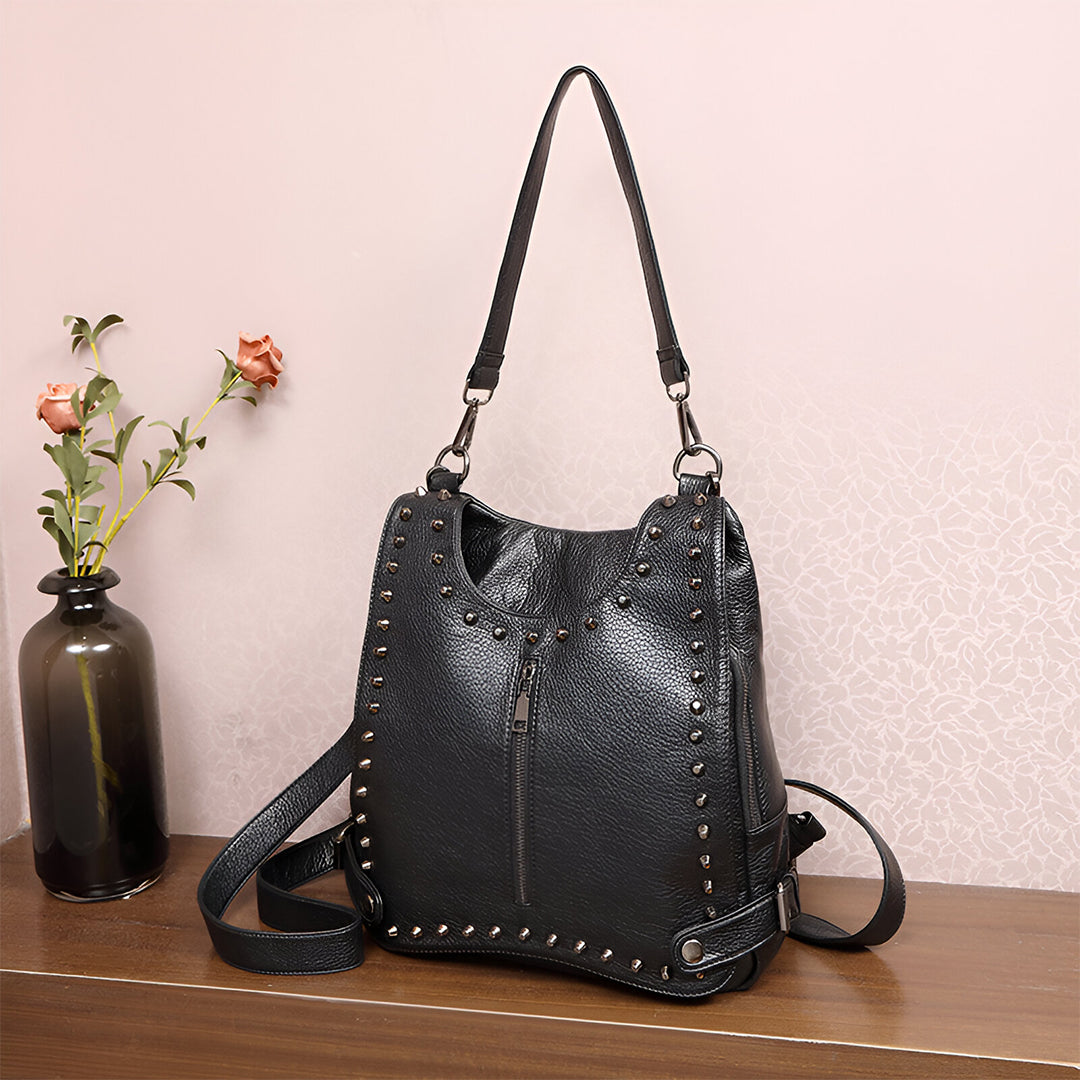 Studded Rebel Zip Backpack – FIORENE