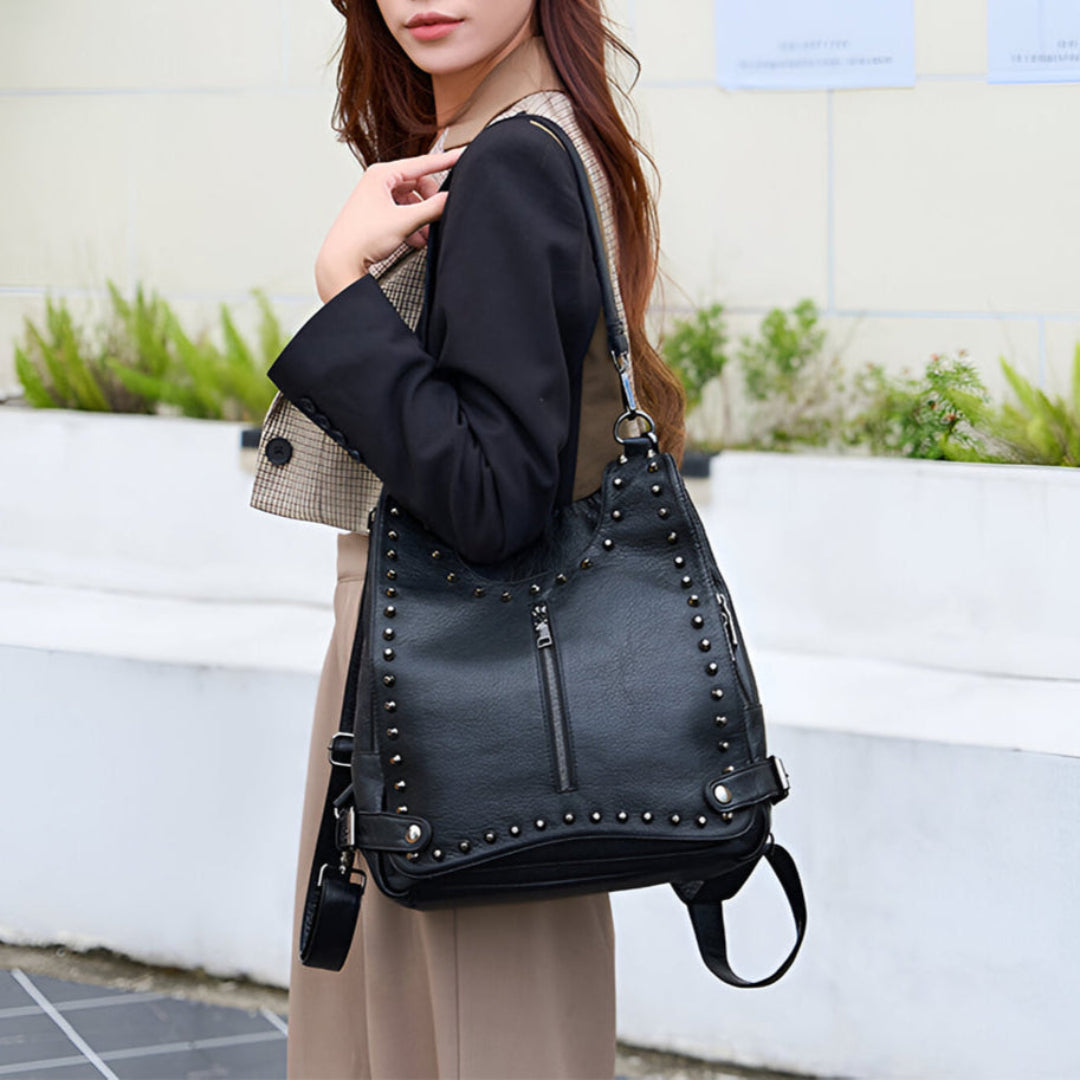 Studded Rebel Zip Backpack – FIORENE