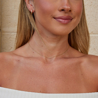 Pave Beam Necklace – FIORENE