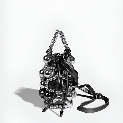 Silver Orb Beaded Handbag - FIORENE