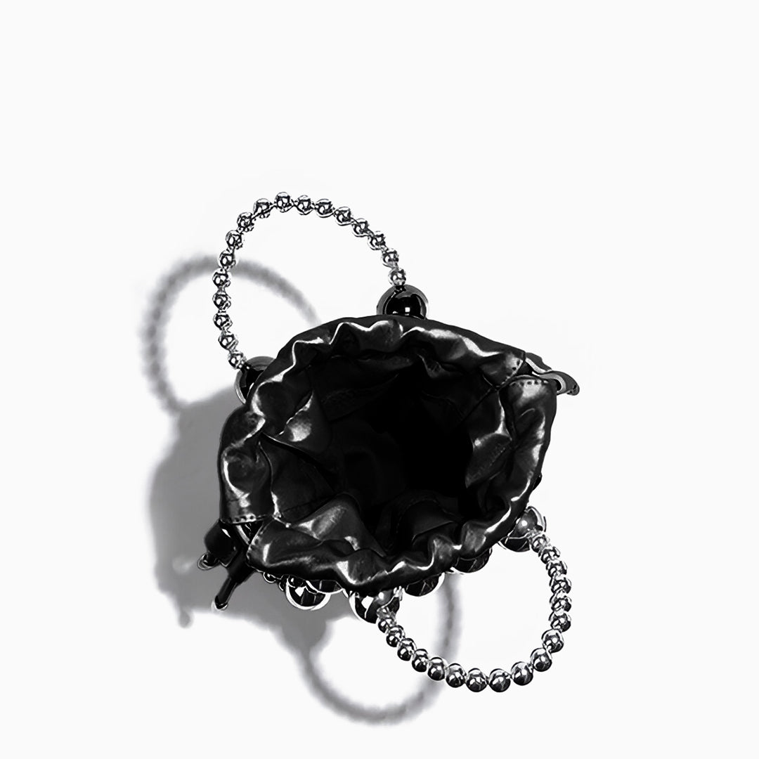 Silver Orb Beaded Handbag - FIORENE