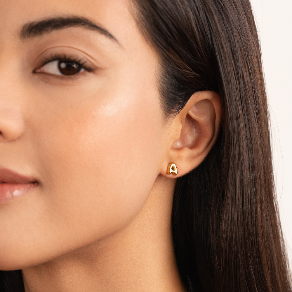 Gilded Balloon Letter Studs – FIORENE