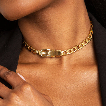 Golden Buckle Chain Set – FIORENE