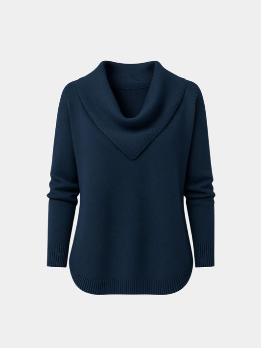 Elegant Retro Triangle Neck Pullover  – FIORENE