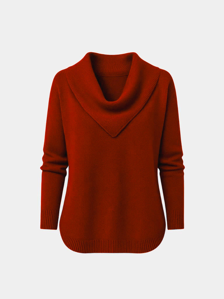 Elegant Retro Triangle Neck Pullover  – FIORENE