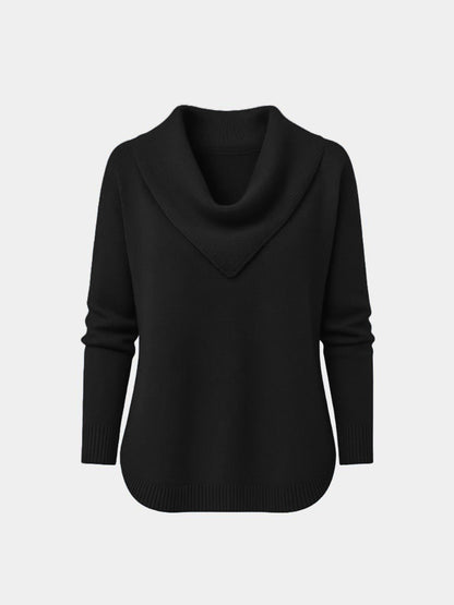 Elegant Retro Triangle Neck Pullover  – FIORENE