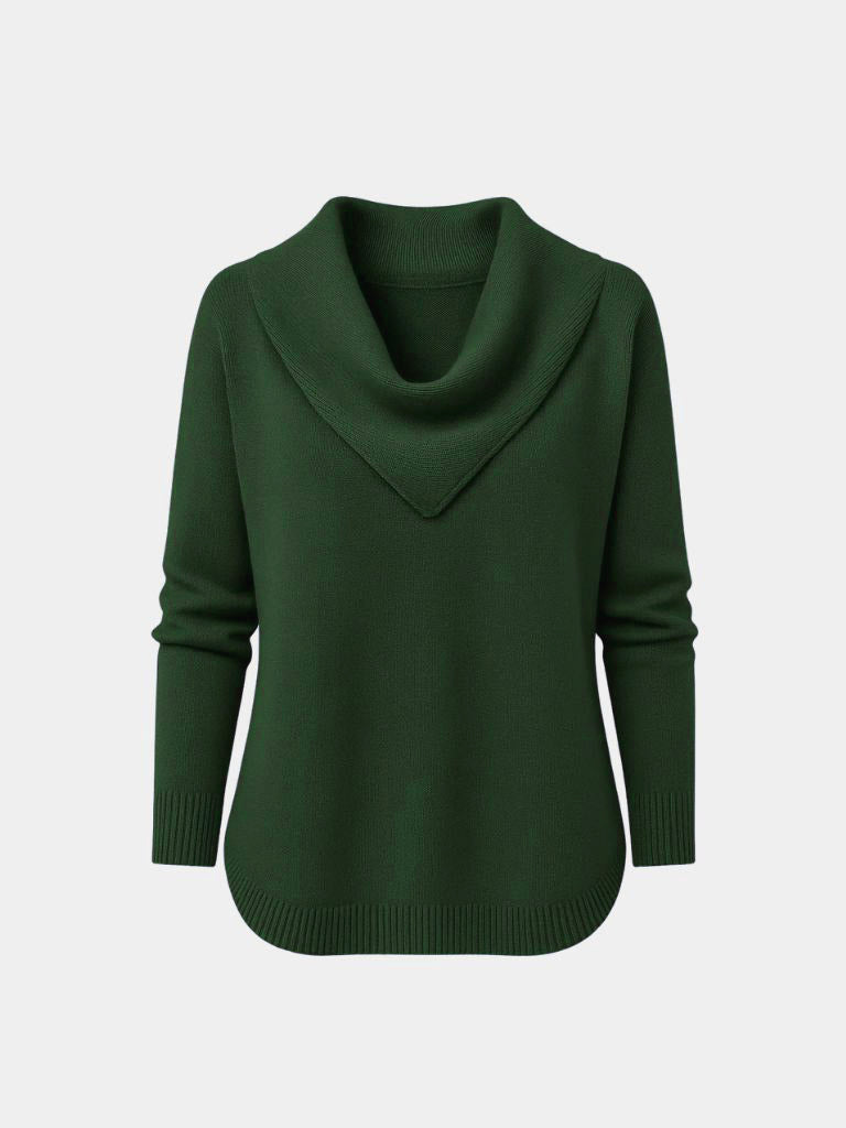 Elegant Retro Triangle Neck Pullover  – FIORENE