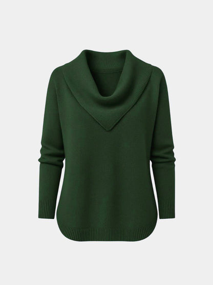 Elegant Retro Triangle Neck Pullover  – FIORENE