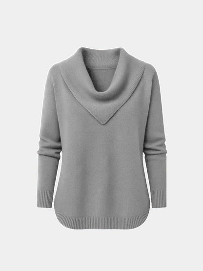 Elegant Retro Triangle Neck Pullover  – FIORENE