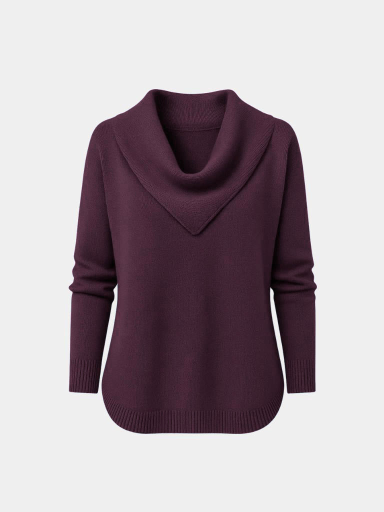 Elegant Retro Triangle Neck Pullover  – FIORENE