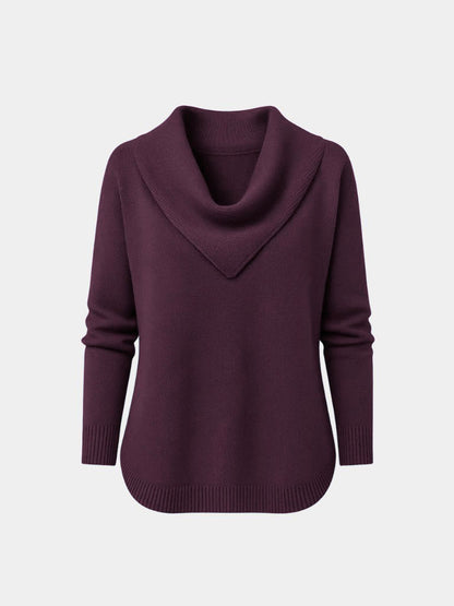 Elegant Retro Triangle Neck Pullover  – FIORENE