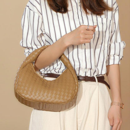 Noir Sereno Woven Handbag – FIORENE