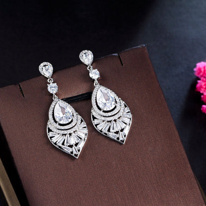 Crystal Veil Drops Earrings – FIORENE
