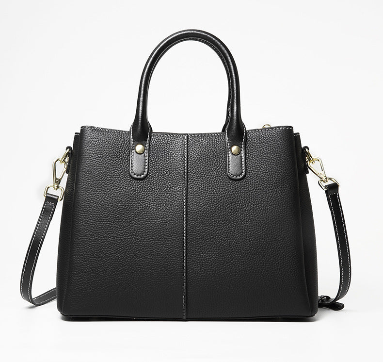 Noir Elegance Structured Tote Bag – FIORENE