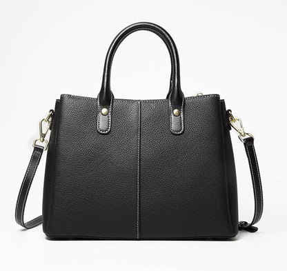 Noir Elegance Structured Tote Bag – FIORENE