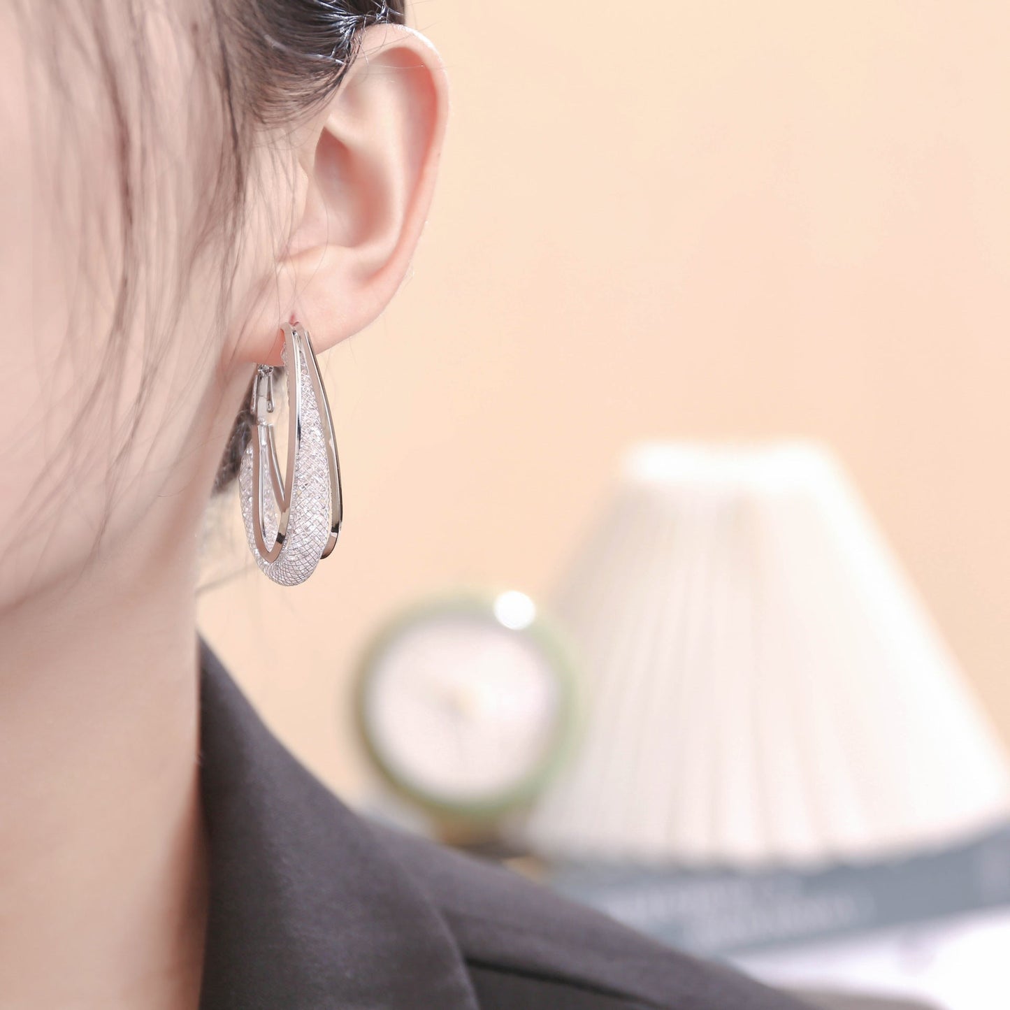 Golden Radiance Hoop Earrings - FIORENE