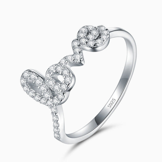Amora Pavé Love Ring – FIORENE