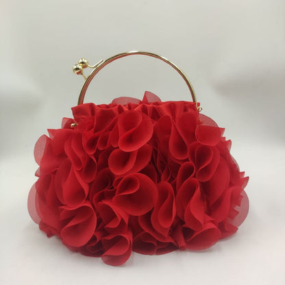 Scarlet Ruffle Handbag – FIORENE