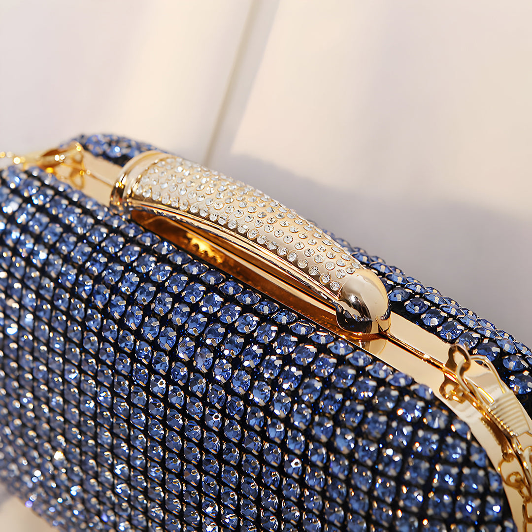 Blue Crystal Gleam Clutch – FIORENE