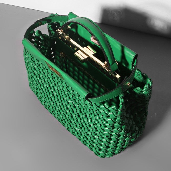 Verdant Muse Woven Handbag – FIORENE