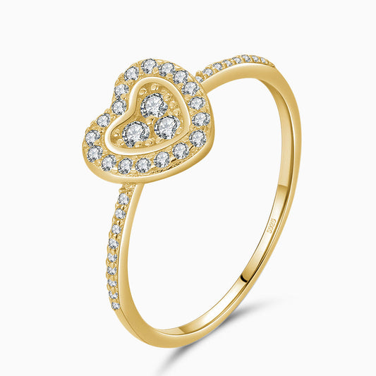 Amorette Sparkle Heart Ring - FIORENE