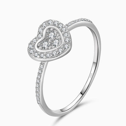 Amorette Sparkle Heart Ring - FIORENE