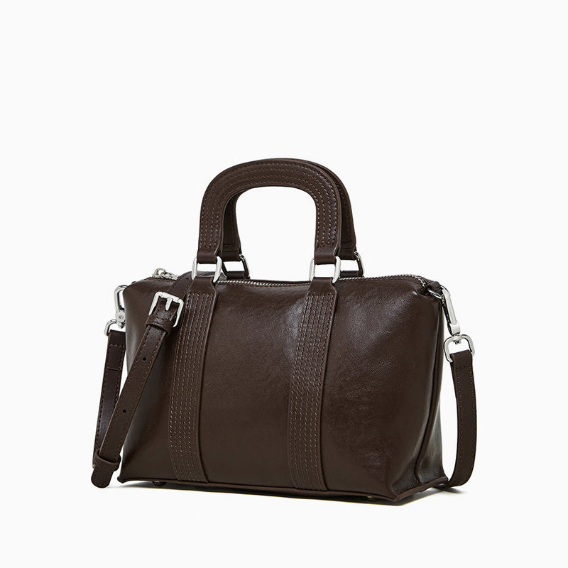 Espresso Stitch Shoulder Bag – FIORENE