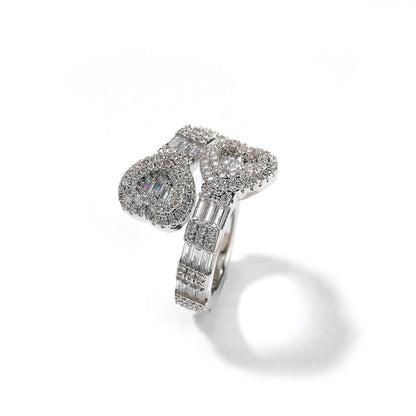 Golden Heart Baguette Ring – FIORENE