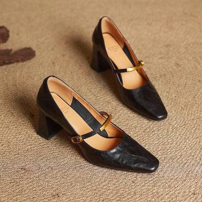Auria Genuine Leather Heels