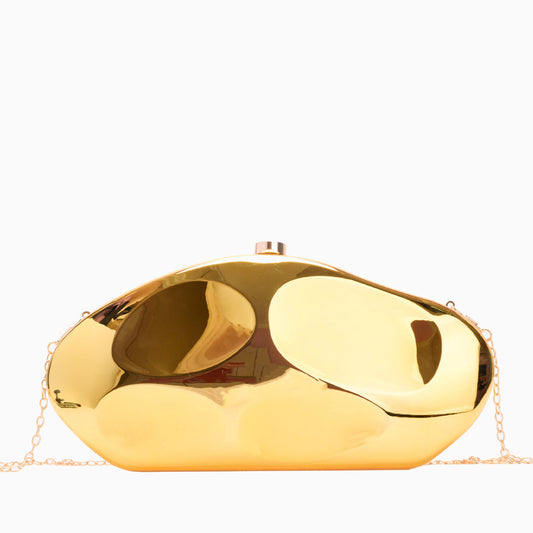 Golden Mirage Sculpted Crossbody Bag – FIORENE