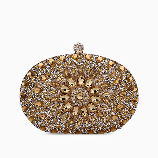 Golden Sunburst Jewel Clutch – FIORENE