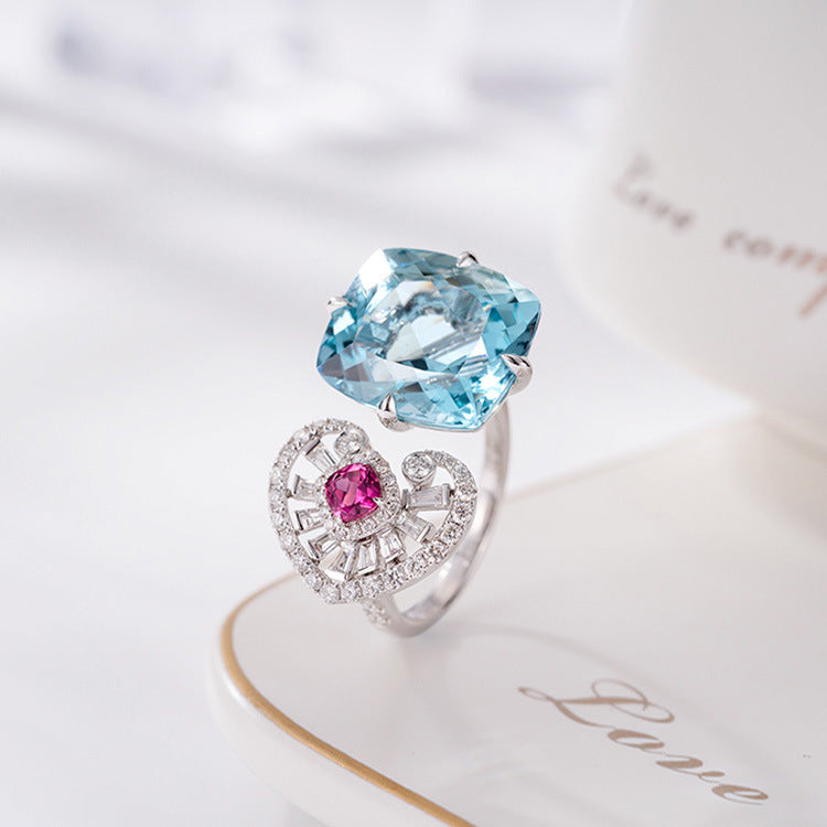 Crystal Love Heart Ring - FIORENE