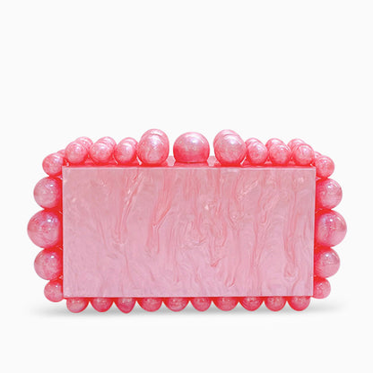 Pearlescent Bubble Box Clutch – FIORENE
