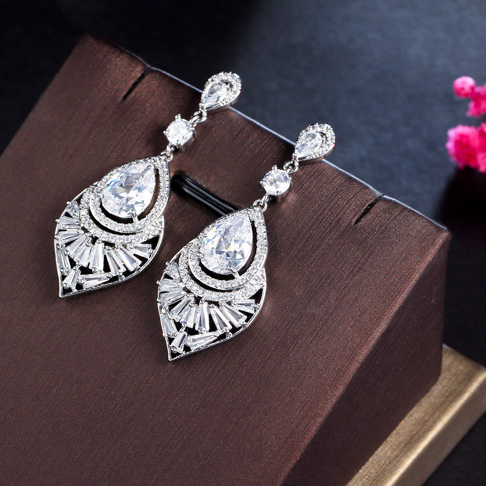 Crystal Veil Drops Earrings – FIORENE