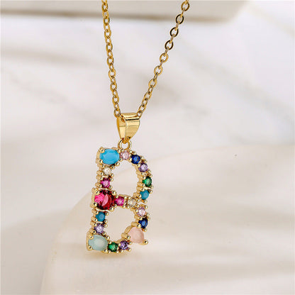 Aurora Initial Charm Necklace – FIORENE