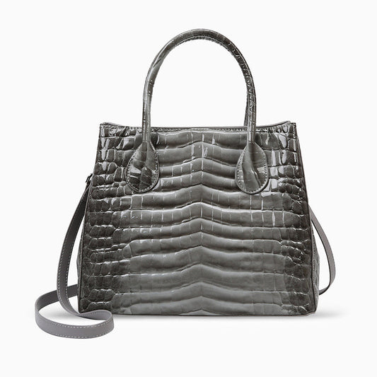 Slate Croco Luxe Tote Bag – FIORENE