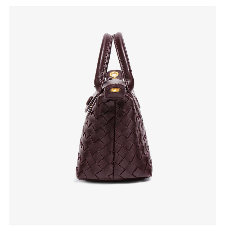Merlot Woven Shoulder Bag – FIORENE
