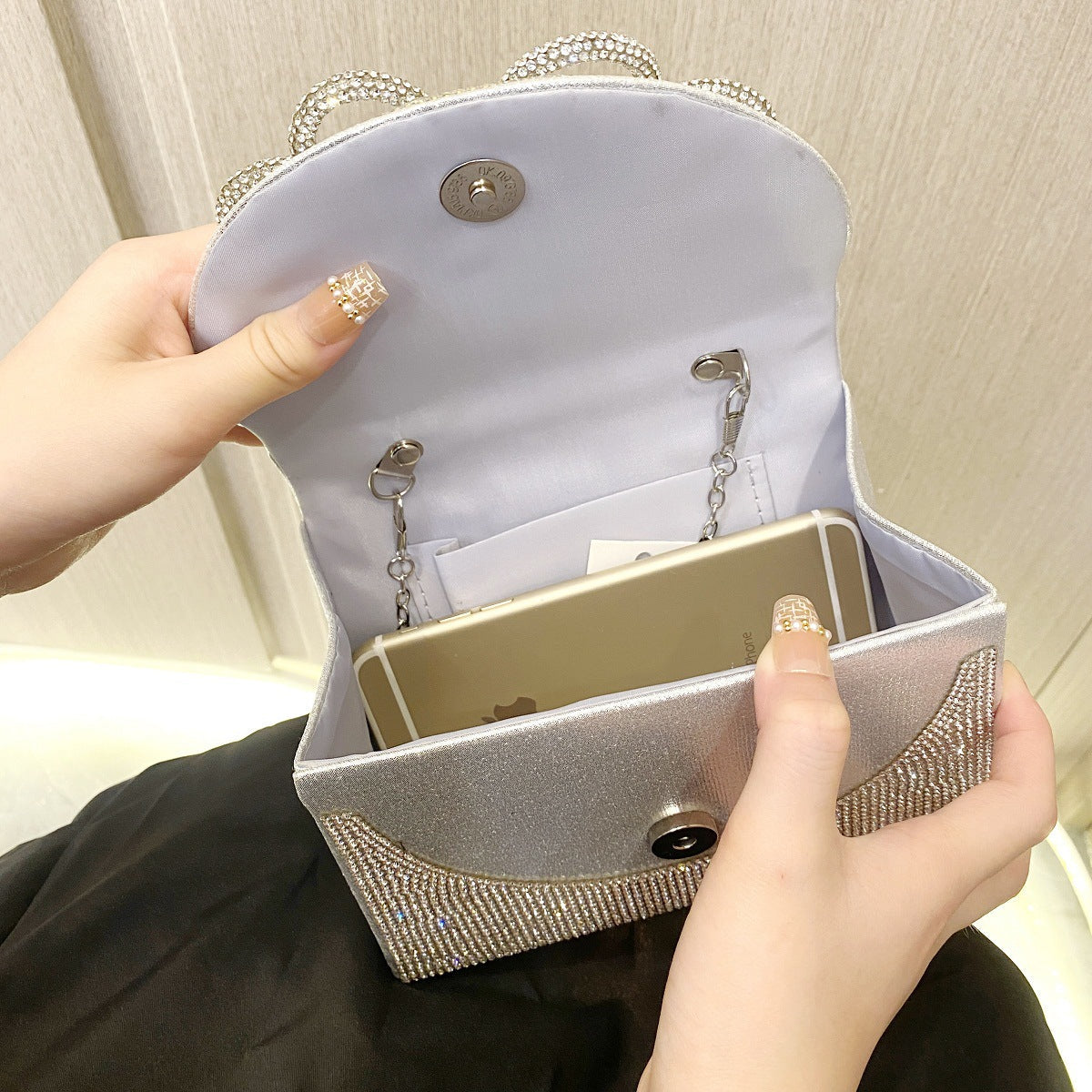 Crystal Bow Handbag – FIORENE