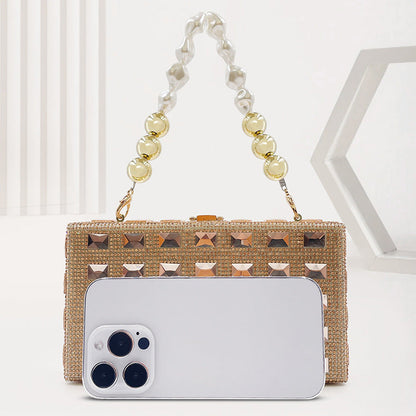 Golden Grid Radiance Clutch – FIORENE