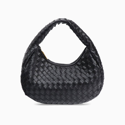 Noir Sereno Woven Handbag – FIORENE