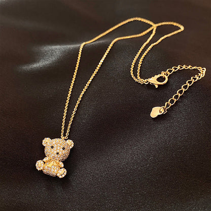 Lunetta Teddy Sparkle Pendant Necklace – FIORENE