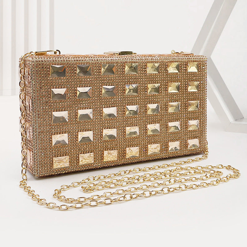 Golden Grid Radiance Clutch – FIORENE