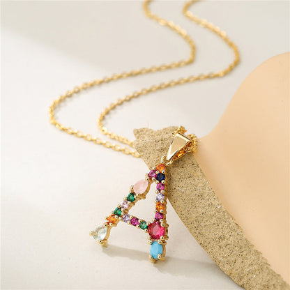 Aurora Initial Charm Necklace – FIORENE