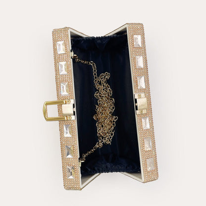 Golden Grid Radiance Clutch – FIORENE
